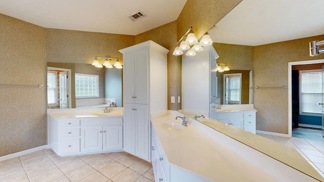4756 Timarron Loop, Columbus, GA 31909 - bathroom featuring tile patterned floors and two vanities