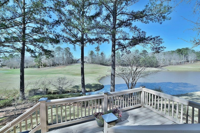 4701 Turnberry Ln Unit 6, Columbus, GA 31909 - deck featuring a water view and a lawn