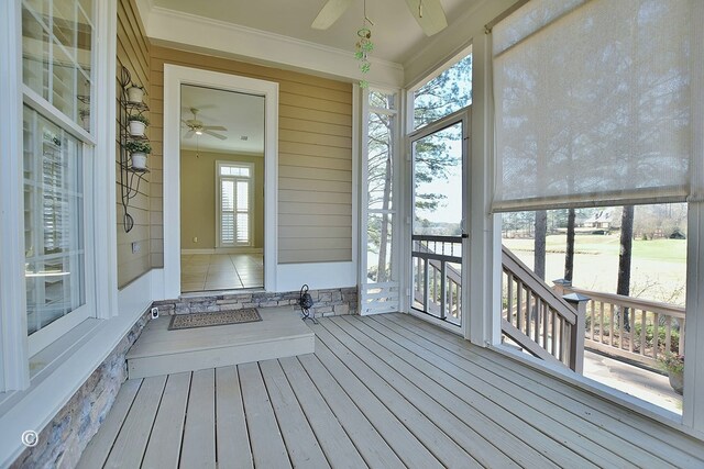 4701 Turnberry Ln Unit 6, Columbus, GA 31909 - unfurnished sunroom with ceiling fan