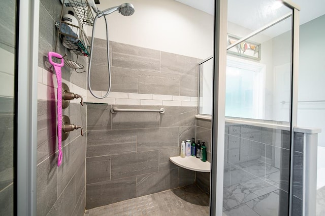 82 Rolling Meadows Way, Waverly Hall, GA 31831 - full bath with a shower stall and marble finish flooring