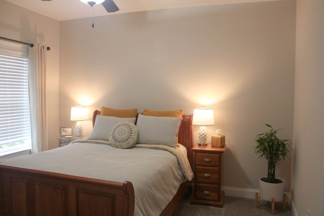 406 Lakeview Way, Lagrange, GA 30240 - bedroom with carpet flooring, baseboards, and a ceiling fan