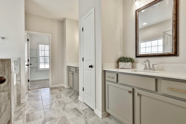 bathroom with vanity