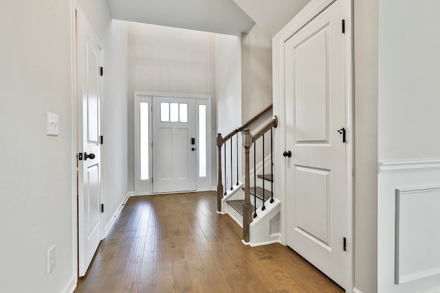 foyer featuring hardwood / wood-style flooring