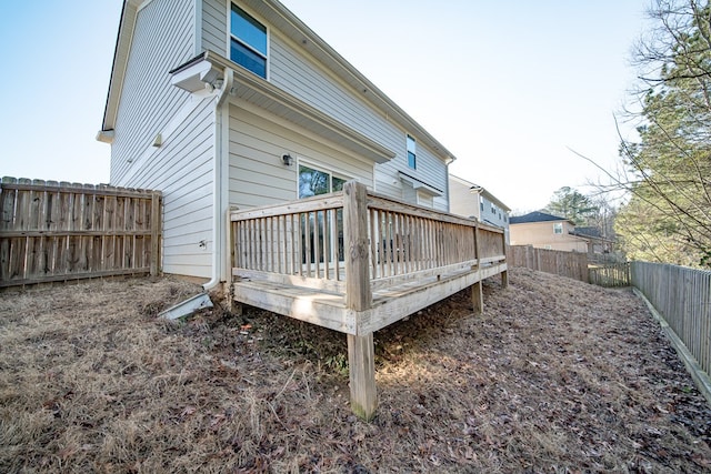 rear view of property with a deck