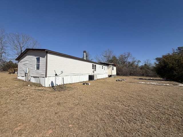 view of property exterior featuring central AC unit