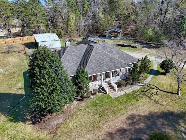 aerial view with a view of trees