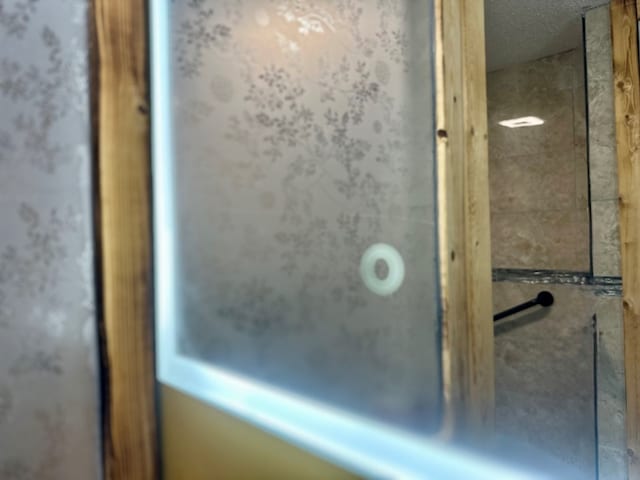 283 Roberts Rd, Hahira, GA 31632 - bathroom view of a textured ceiling and a shower