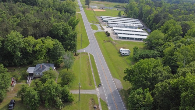 drone / aerial view of a forest