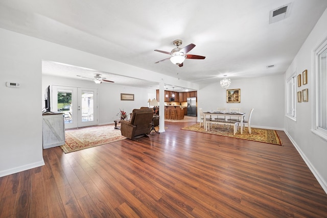 3796 Auburn Rd, Phenix City, AL 36870 - living area with a ceiling fan and wood finished floors