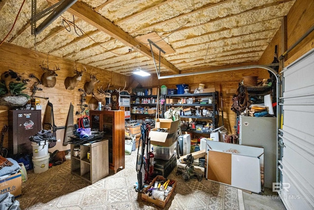 interior space featuring a garage