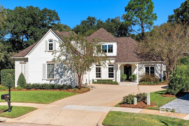 view of front of house with a front yard