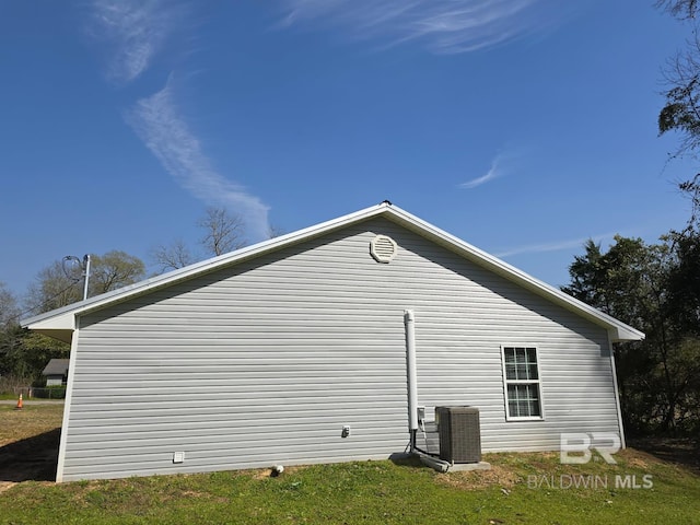 view of property exterior with cooling unit