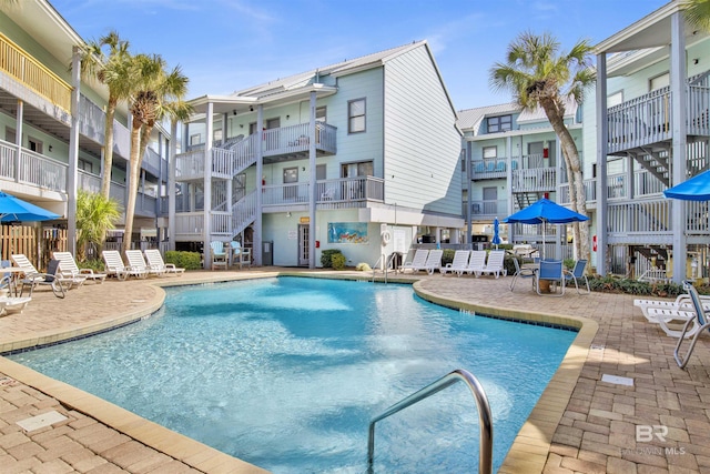 view of pool with a patio