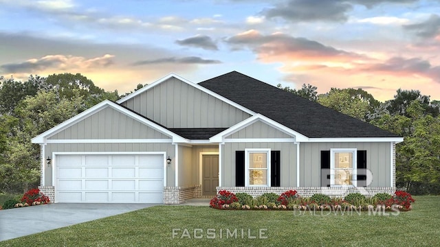 14304 State Highway 104, Silverhill, AL 36576 - view of front facade with covered porch, roof with shingles, an attached garage, and a front yard