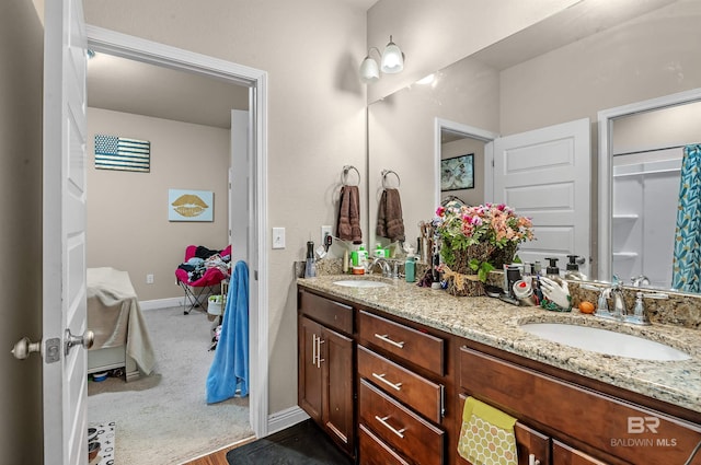 bathroom with vanity