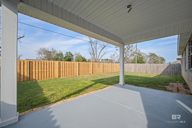 view of patio / terrace with a fenced backyard