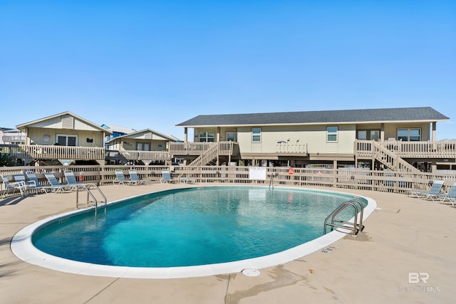 view of pool with a patio area