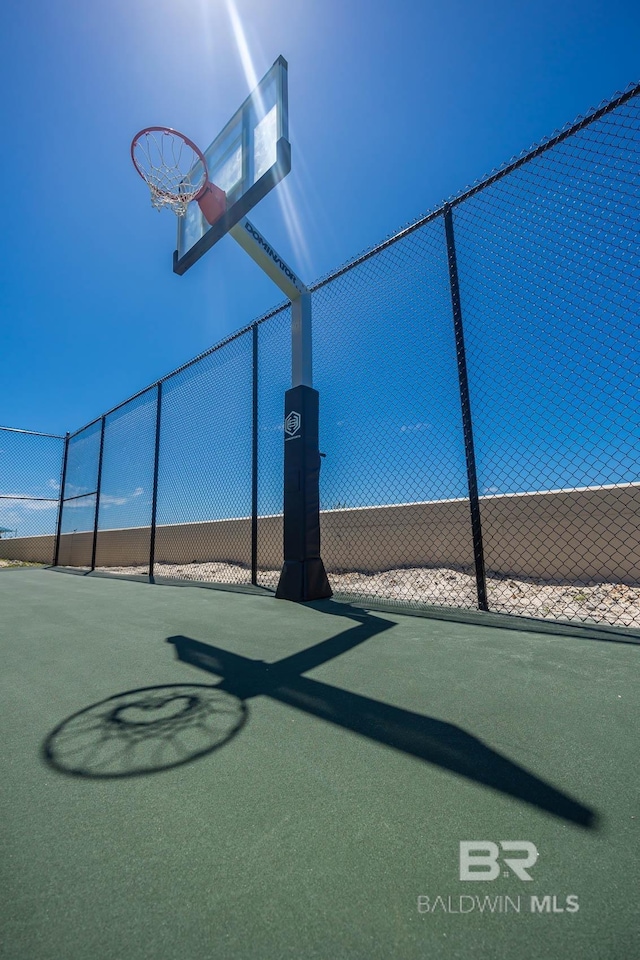 view of basketball court