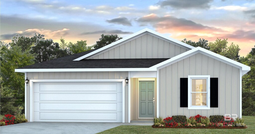 view of front facade with a garage