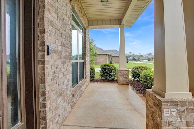 view of patio with covered porch