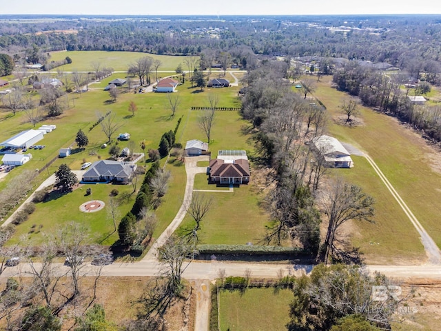 drone / aerial view featuring a rural view