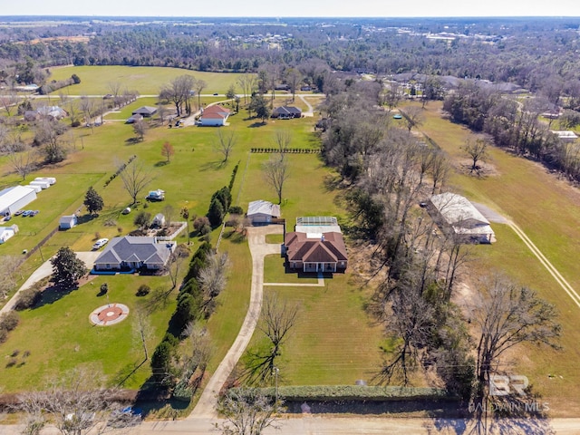 bird's eye view featuring a rural view