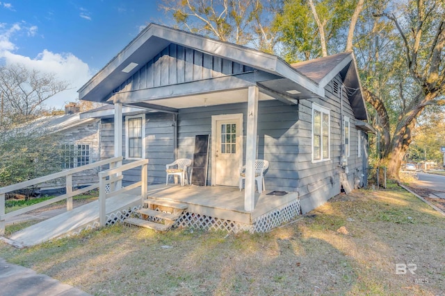 bungalow with covered porch