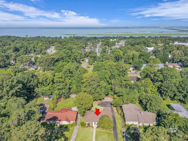 566 Stuart St, Daphne, AL 36526 - aerial overview of property's location featuring a nearby body of water