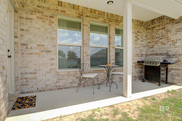 view of patio featuring area for grilling