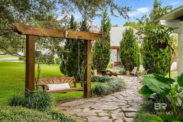 view of yard featuring a patio area