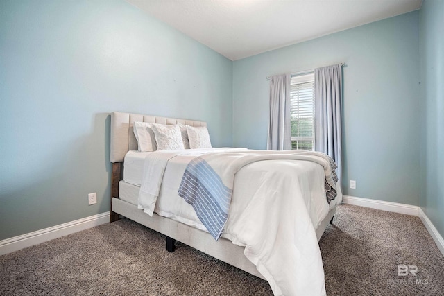 bedroom featuring carpet