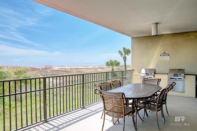 balcony featuring grilling area