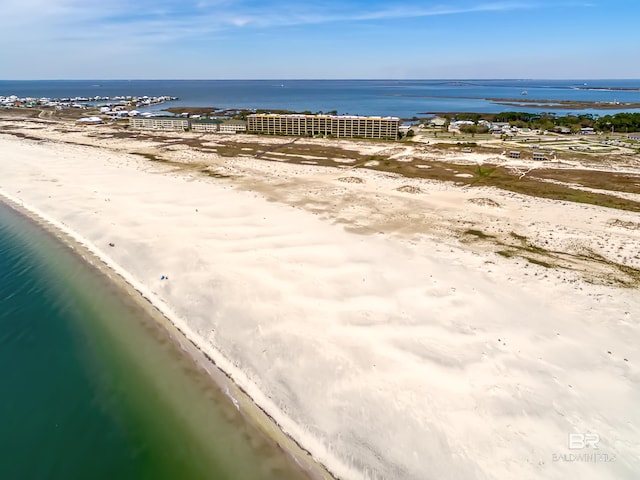 property view of water with a beach view