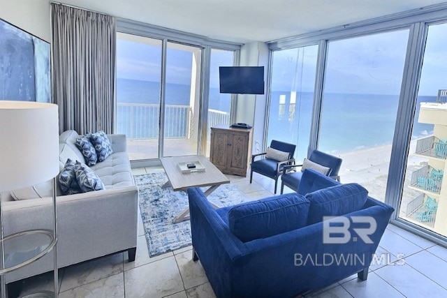 521 W Beach Blvd Unit 1703, Gulf Shores, AL 36542 - living area featuring a wall of windows and tile patterned floors