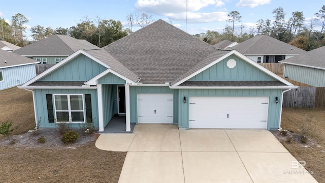 view of front facade with a garage