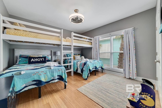 bedroom featuring wood-type flooring