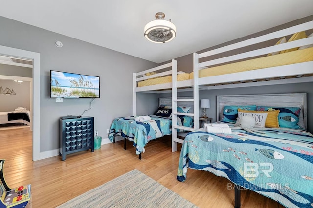 bedroom featuring hardwood / wood-style floors