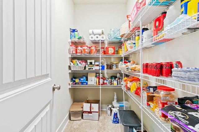 view of pantry