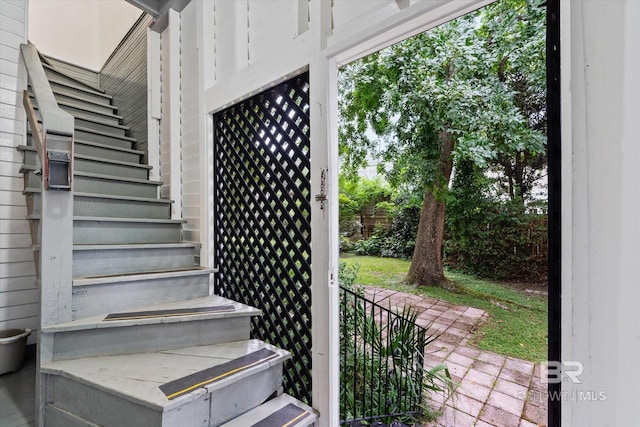 view of stairway