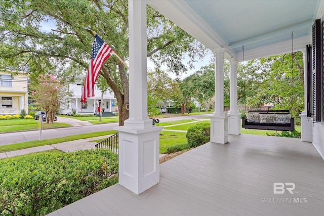 view of patio / terrace featuring covered porch