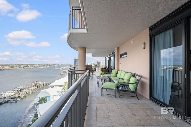 29235 Perdido Beach Blvd Unit 703, Orange Beach, AL 36561 - balcony featuring a water view and view of marina