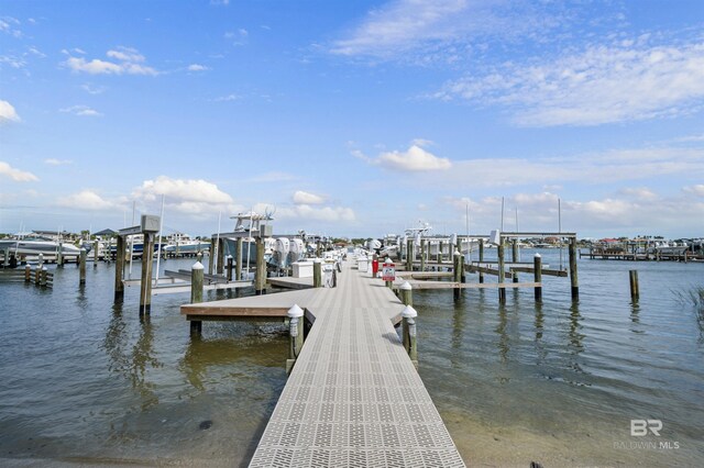 29235 Perdido Beach Blvd Unit 703, Orange Beach, AL 36561 - dock area with boat lift and a water view