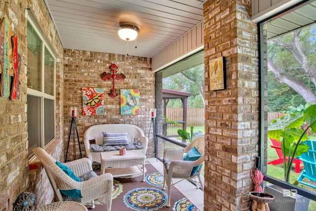 view of sunroom