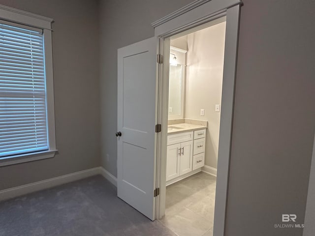 bathroom featuring vanity