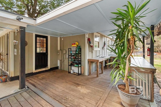 view of wooden deck