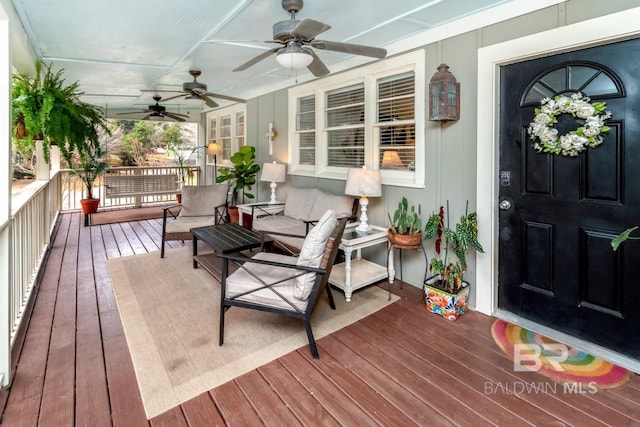 view of sunroom / solarium