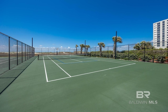 view of tennis court