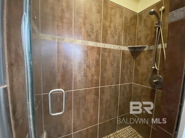 room details with a stall shower