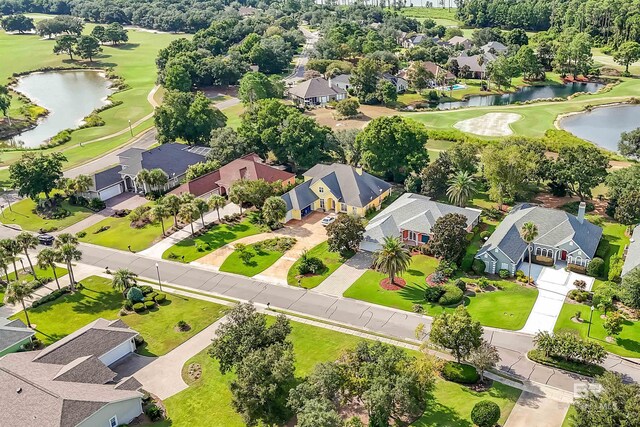 36 Lagoon Dr, Gulf Shores, AL 36542 - aerial view with a water view, a residential view, and view of golf course