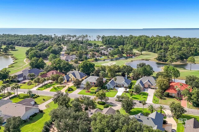 36 Lagoon Dr, Gulf Shores, AL 36542 - aerial view featuring a water view, golf course view, and a residential view